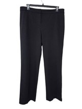 Talbots 16 Womens Black Straight  Leg  High Rise Pants Fabric Knit In Italy  - £21.58 GBP