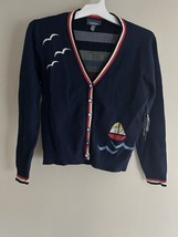 ModCloth Nautical Coastal Lighthouse Sailboat Cardigan Sweater Size Small NWT - $56.99