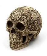 Skull Head Home Deco Creative Art Carving Resin Ornament Halloween Gift ... - £35.23 GBP