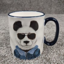 Signature Housewares Hipster Animal Mug PANDA in Jean Jacket Coffee Cup - £10.40 GBP