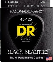 Bass Guitar Strings With A Round Core And A Black Nickel Coating From Dr... - £40.88 GBP