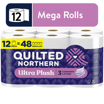 Ultra Plush 3-Ply Toilet Paper, 12 Mega Rolls - $416.93 MXN