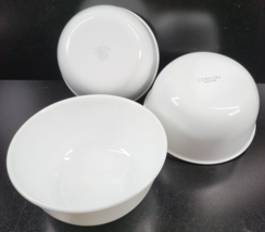 3 Corelle Winter Frost White Super Soup Cereal Bowls Set Corning Dishes USA Lot - £23.71 GBP