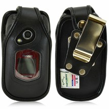 Turtleback Kyocera DuraXV DuraXA Flip Phone Leather Fitted Case Metal Belt Clip - £29.87 GBP