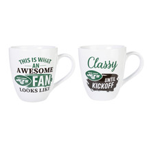 New York Jets Coffee Mug 17oz Ceramic 2 Piece Set with Gift Box - $1,584.64 MXN