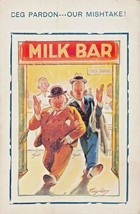 Beg Pardon..Our MISTAKE-DRUNKS Leave Milk Bar~Bamforth Taylor Comic Postcard - £5.25 GBP