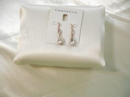 Charter Club Rose Gold-Tone Crystal Dangle Drop Earrings Y524 - £9.20 GBP