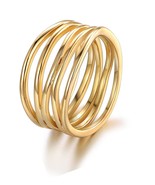 Gold, Rose Gold and White Gold Plated Statement Ring - £37.61 GBP