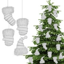 RoseCraft Christmas Ornaments 9PCS Socks Hat Tree Decor White Silver - €10,55 EUR RoseCraft Christmas Ornaments 9PCS Socks Hat Tree Decor White Silver - €10,55 EUR