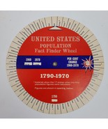 Vintage 1960 to 1970 United States Population Fact Finder Wheel - £7.78 GBP