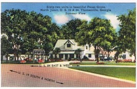 Georgia Postcard Thomasville Motor Court Motel Pecan Grove - £1.64 GBP