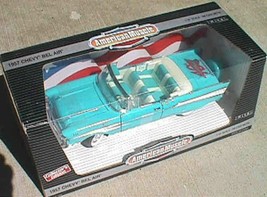 ERTL 1/18 1957 Chevy Convertible 40th Ann TURQUOISE 7026 American Muscle &#39;57 NEW - £25.71 GBP