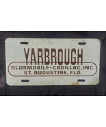 1960&#39;s  St. Augustine,Florida Yarbrough Oldsmobile  Cadillac License Plate - $116.88