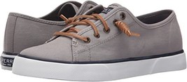 Sperry Top-Sider Women&#39;s Pier View Grey Canvas Sneakers STS95729 Size 8 - £58.98 GBP