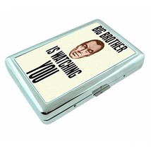 Big Brother Watching Em1 Hip Silver Cigarette Case Id Holder Metal Wallet 4&quot; X 2 - £6.25 GBP