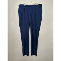ZNT18 Mens Dress Suit Pants Blue Navy Flat Front Trouser 39 X 33 New - £26.89 GBP