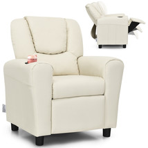 Children Recliner Chair With Ergonomic Armrest &amp; Padded Backrest Beige - £137.08 GBP