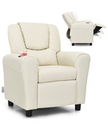 Children Recliner Chair With Ergonomic Armrest &amp; Padded Backrest Beige - £145.84 GBP