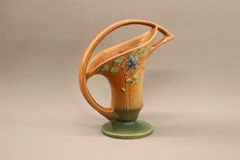 Roseville Pottery Columbine Basket Vase Orange and Green 367-10&quot; - £100.69 GBP