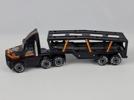 Vintage 1989 Remco Tractor Trailer Truck Car Carrier Black Good Condition - $28.50