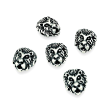 20 pcs 3D Lion Spacer Beads Kind of the Jungle Beadings Silver Findings 12x10mm - $15.79