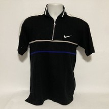 Vintage Nike Mens Polo 100% Cotton Zip Embroidered Street Size Medium 19... - $40.49