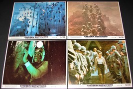 4 1974 Sutton Roley Movie CHOSEN SURVIVORS Lobby Cards Lincoln Kilpatrick - $34.95