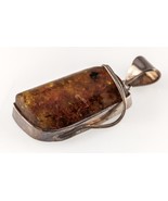 Gorgeous Sterling Silver Baltic Amber Pendant Great Texture - $2,927.25 MXN