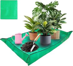 Thickened Foldable Repotting Mat for Indoor Plants - 59'' x 59'',''Mess ... - $34.60