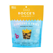 Bocce&#39;s Bakery Dog Biscuits Burgers And Fries 5oz. - £6.29 GBP
