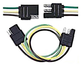 3 Way Flat 12&quot; Molded Connector Loop, Male &amp; Female Ends, Truck Cap | AT... - £3.19 GBP