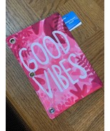School Pencil Pouch Good Vibes Pink - $312.81 MXN