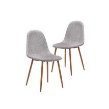 Fabric Cushion Seat Back, Mid Century Metal Legs For Kitchen Dining Room Side Ch - £155.83 GBP