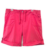 Bay Studio Petite Womens PXL Pink Drawstring Roll Tab Leg Pockets Bermud... - €11,28 EUR