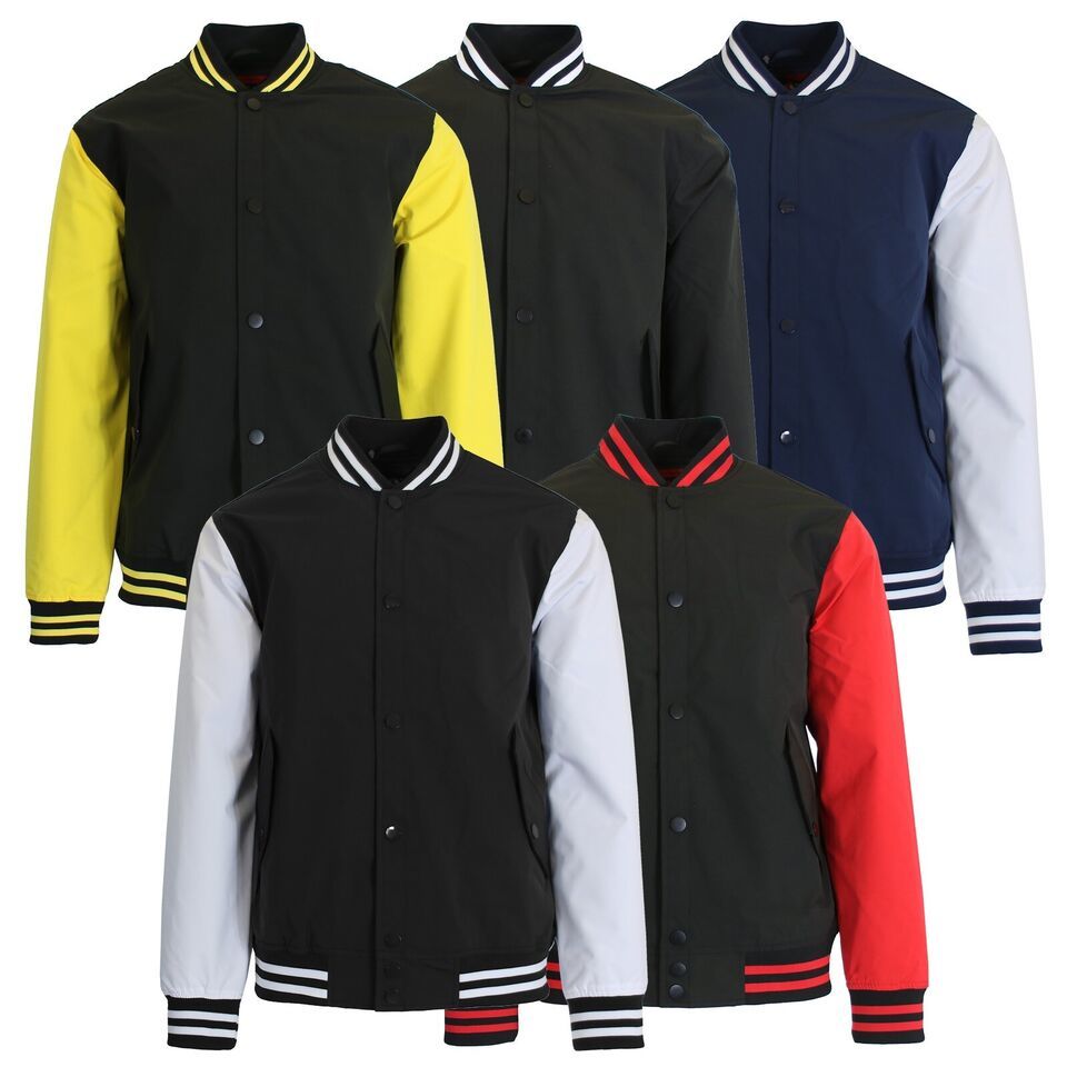 Men’s Lightweight Polyester Multi Pocket Varsity Jacket (S-2XL)