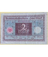 WWI Germany 2 Mark 1920 Banknote - $3.95