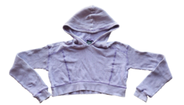 Wild Fable Juniors Crop Top Purple Long Sleeve Hooded Waffle Knit T Shir... - £11.91 GBP