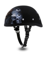 Daytona Helmets Skull Cap EAGLE- W/ COME GET &#39;EM no DOT Motorcycle Helme... - £54.77 GBP