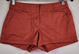 J Crew Shorts Womens 0 Pink Salmon Low Rise Broken In Chino Style Shorts - £13.94 GBP