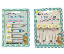 Luv N’ Care Baby Diaper Pins Ducks Vintage Lot of 2 Item 139 - £15.39 GBP