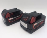 2 M18 Battery High Output Lithium-Ion 18V 6.0Ah Wk18 Fits MilwaukeeLot O... - $48.37