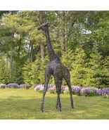 9 ft. Tall Iron Fancy Giraffe Garden Statue Gerard - £1,881.75 GBP