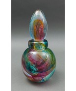 Andrew Shea Signed Hand Blown Art Glass Swirl Perfume Bottle With Dauber - £346.87 GBP