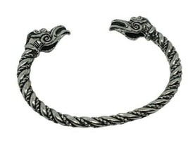Dragon Viking Oath Arm Ring Bracelet Pewter Torque Ring Cuff Solid Metal... - £15.50 GBP