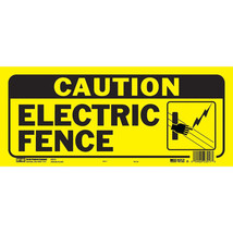 Hy-Ko™ Caution Electric Fence Sign 6&quot; x 14&quot; (5 pcs.) - $25.17