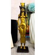 Ebros Egyptian Golden Goddess Hathor Motherhood Music Dance Patroness Fi... - $456.77 MXN