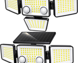 Solar Outdoor Lights - 3000LM 188 LED Motion Sensor Outdoor Lights, 4 He... - £46.15 GBP