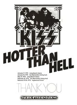 KISS Rock Hotter Than Hell &quot;18 x 25&quot; Inch &quot;THANK YOU&quot; Reproduction Poster - £30.20 GBP