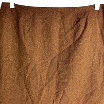 Dolce &amp; Gabbana Wool Silk Blend Tweed Skirt M Brown Knee Length Lined Zi... - £73.39 GBP