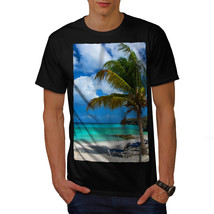 Palm Tree Sunny Beach Shirt Lounger Men T-shirt - £10.22 GBP